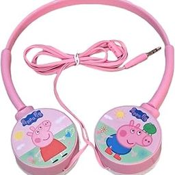 KidsZeeNie® Cute Theme Wire Headphone Design| Portable Headset for Home, Travel, Online Classes| Stereo Head Set for Children|3.5mm Jack and Over On Ear with Adjustable Headband (Peppa Pig)-picture-30