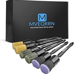 MVEQRRN 6pcs Car Detailing Brush Set-2pcs Boars Hair Car Detailing Brushes,2pcs Ultra Soft No Scratch Detailing Brush for Air Vent,Leather Seat 2pcs Detail Brushes car Detailing for Interior Exterior-image-54