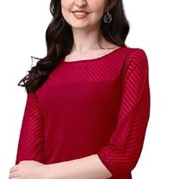 Stylish Pattern Polycotton Top for Girls & Women-image-99