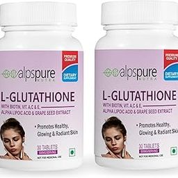 Nutra L-Glutathione Tablets with Biotin, Vitamin A.C, E, Alpha Lipoic Acid & Grape Seed Extract (30 Tablets Each) For Healthy and youthful Glowing Skin for Men and Women Pack of-2-picture-28