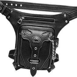 Steampunk Fanny Pack Motorcycle Gothic Gothic Bag for Hiking Bike Camping-image-83