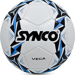 Synco Football Vega | Football for Training & Practice | PVC Machine Stitched | 30 Panel | Suitable for Soft & Grass Ground | Training Ball for Beginners, Soccer Ball Size 5-37