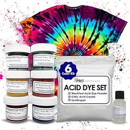 PRO Chemical Acid Dye Set | 6 Different Dyes | Dyes Wool, Nylon, Mohair, Silk & More | Easy to use Fabric Dye or Nylon Clothing Dye | Simple Application for Dyeing Beginners | Includes Black Wool Dye-picture-14