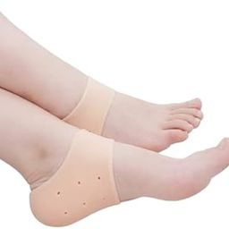 Wiable Anti Heel Silicone Heel Anti Crack Vented Moisturizing Silicone Gel Heel Socks for Swelling, Pain Relief, Foot Care Ankle Support Pad Silicon Heel Pad For Men & Women (2 Pair Anti heel)-image-12