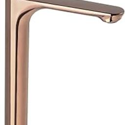 PICASO Rose Gold Pillar Cock Tall Body 12" Tap for Wash Basin | Brass with White Metal Pillar Cock | Colour Touch on Tap | Rose Gold-30