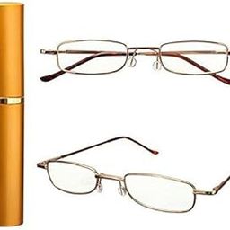 pmw - READING GLASSES - PEN CASE MODEL - GOLDEN COLOUR FRAME - POWER + 2.25-2 PAIRS-image-17