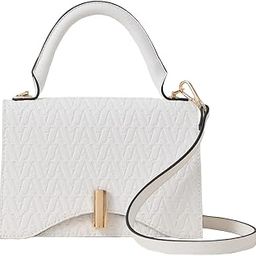 London Women's Faux Leather Small logo handheld Satchel Sling Bag-4