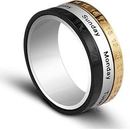 Stainless Steel Watch Ring - Revolving Calendar Ring for Boys, Girls, Men, Women - Unisex Gift for Him, Her, Birthday, Love-image-46