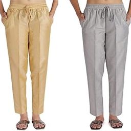 Women's Viscose Regular Fit Pants for Kurti Combo Pack of 2 Pants-image-74