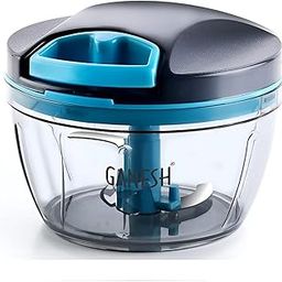 GANESH Wonder Kitchen Dori Handy Vegetable and Fruit Manual Onion Dry Fruit Salad Maker Vegetable Quick String Chopper Machine, Cutter – 3 Stainless Steel Blades (470 ml, Grey)-27