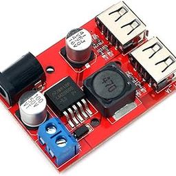 REES52 LM2596 LM2596S Dual USB DC-DC 9V 12V 24V 36V to 5V 3A Step Down Buck Converter Board Car Charger Solar Power Supply Module-41