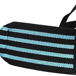 THE STYLE SUTRA Weightlifting Wrist Wraps for Building Weight Bearing Strain Working Out Blue-image-16