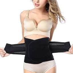 JERN Maternity Breathable Elastic Postpartum Postnatal Recovery Support Girdle Belt (XL, Black)-image-5
