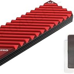 Jonsbo M.2.3 NVMe M.2 SSD Heat sink Dissipation Radiator Aluminum Alloy Heatsink for PCIE NVME Or M.2 2280 SSD Cooler with 3X Thermal Cooling Pads for M.2 2280 SSD Heat Sink for PC Computer Samsung EVO & EVO Plus | Western Digital |Crucial and More Others M.2 (Red)-3