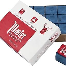 JBB Snooker Pool Master Blue Cue Chalk - 12 Pieces-picture-17