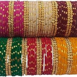 Set of 6 Colourful Bangles Combo Set For Women and Girls | Traditional Bangle Set For Party, Daily use, Wedding, office |-image-36