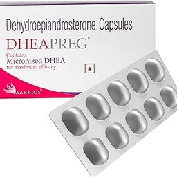 A A R K I O S DHEAPREG 25mg - 1 Strips of 10 Capsules| Micronized DHEA (Dehydroepiandrosterone) Micronized for Enhanced Absorption | Boosts Energy | Supports Mood & Promotes Well-being, Non-Vegetarian-21