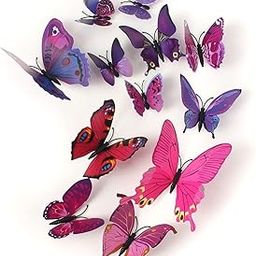 RANGOLI 3D Metal Butterfly Stickers for Wall, Butterfly Decoration Items, Butterfly Stickers, Butterfly Wall Decor, Butterflies, Butterflies for Wall Decoration Pack of 12-image-66