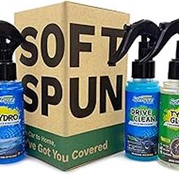 SOFTSPUN Essentials Car Clean & Wash Starter Kit - Made for Cars and Motorcycles 5 Piece Kit, Includes 200ml Shampoo, 100ml Windshield Washer,100ml Tyre Polish, 100ml Multi-Purpose Cleaner, 1 Foam-picture-7