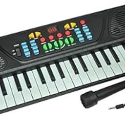 Plutofit Piano Keyboard Toy 37 Keys Electronic Organ with Microphone for Kids, Black-image-20
