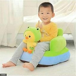 AVS Cute Chikk Design Baby Sofa Seat Plush Cushion Sofa Cum Bed and Soft Rocking Chair Baby Supporting Seat Soft Plush Cushion and Chair for Kids(Green)-image-39