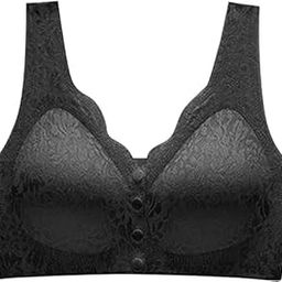 Women's Cotton Maternity Feeding Bra Lightly Padded Nursing Wirefree Front Open Bras (in, Numeric, 34, Black)-picture-8
