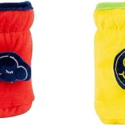mittenbooty Baby Broad Neck Bottle Cover for Feeding Bottle Upto 150 ml Feeding Bottle with Motif - Red Cloud & Yellow Smiley (Pack of 2)-image-46