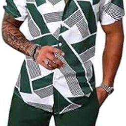 Men Latest Silky Licra Short Sleeve Shirt & Shorts Combo Suit || Multi Printed Night Suit Set || Sleepwear Loungewear Shirt & Short Sets-image-74