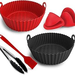 ECJ HOME Air Fryer Silicone Liners-2 Pack Silicone Liners, 7.5 Inch Air Fryer Liners-picture-19