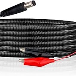 98-inch Trail Camera Cord (5.5x2.1mm) Chew Proof Power Cord,with Alligator Clips-picture-20