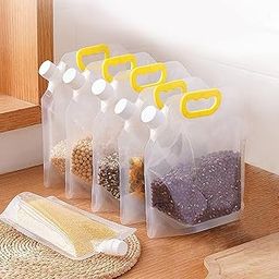 VINSU Reusable Food Storage Bags - BPA-Free, Airtight Zipper Bags for Freezer & Pantry - Set of 5 Silicone Storage Bags-picture-24