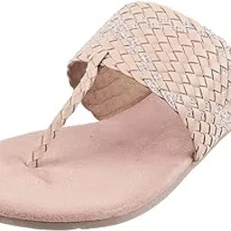 mochi Women's Kolhapuri Inspired Faux Leather Flat Fashion Sandals-picture-29