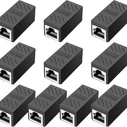 RJ45 Coupler Ethernet Coupler CAT6 84 8C Intire lan coupler Ethernet/Extender adaptor extenstion jointer extending the ethernet cables female to male connector Jointer for/Black/Heavy Duty(pack of 10)-picture-25