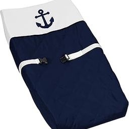 Sweet Jojo Designs Baby Changing Pad Cover for Anchors Away Nautical Navy and White Collection-image-91