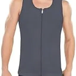 Veeva Beauty & Fashion Men’s Body Shaper Vest – Tummy Control, Waist Slimmer, Compression Gym Wear & Fat Reducer-image-2