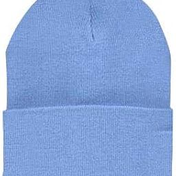 Long Knit Beanie Ski Cap Hat In Light Blue-image-21