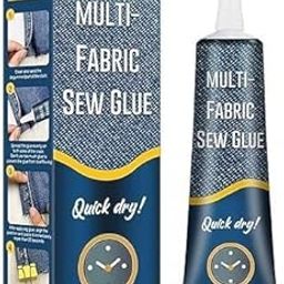 50ML Fabric Adhesive Glue Strong Bond Clear Drying Waterproof Sew Glue Permanent Washable for Repair, Make Patches on Clothes, All Fabrics - pack of 1-20