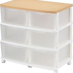 JEJ Astage EMING Storage Chest with Casters, 6 Drawers, Smoke Brown, Made in Japan, Easy Assembly, Width 27.2 x Depth 16.5 x Height 26.6 inches (69 x 42 x 67.5 cm)-image-47