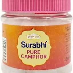 Shubhkart Surabhi Pure Camphor Container for Puja, Meditation, Spirituality & Other Religious Rituals – 50Gm|Refreshing Fragrance|Daily Use Kapur| Aromatic Kapooram Tablets (1 x Jar)-32