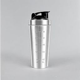 Stylbase Leakproof gym shaker bottle for protein shake gym shaker | Ideal For Protein, Pre Workout And BCAAs Gym Bottle for Men & Women 750ml Shaker Bottle (STEEL)-image-97