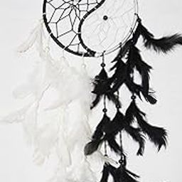 Pvrvik Vastu Feng Shui Dream Catcher Collection Ying Yang Dream Catcher Black & White Colour Hanging Dream Catcher-28