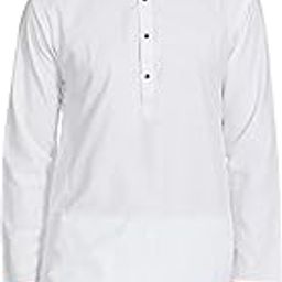 Men's Cotton Blend Solid Regular Fit Kurta-image-80