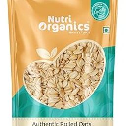 NutriOrganics Rolled Oats 1 Kg - Diet Food | 100% Wholegrain Jumbo Oats | Oats For Weight Management | High Fibre Breakfast | Rich In Protein-13