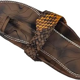 Sandals for Men,Daily Use Comfortable Ethnic Rajasthani Mens Slippers Chappals-image-11