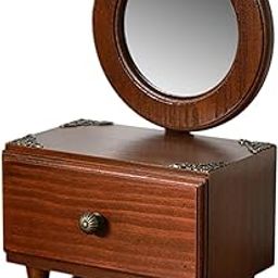 MERISHOPP Tabletop Mirror Retro Elegant Vanity Mirror for Easter Children's Day Artist Round|Home & Garden|Furniture|Vanities & Makeup Tables-image-88