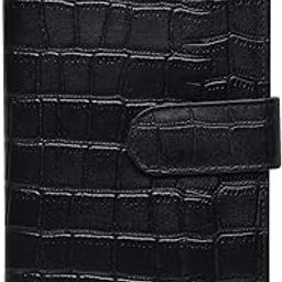 Black Genuine Leather Self Design RFID Passport Holder for Men and Women-image-71