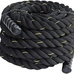 ATORSE Battle Exercise Training Rope 2.8M/3M Workout Rope for Workout Battling Home 38mmx2.8m Yellow-image-23