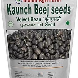Iagrifarm Black Kaunch Beej - 250 g/Konch Seed/Alkushi/Velvet Beans/Kala Koch ke Beej/Kapikachhu Seed/Cowhage Seed-image-0