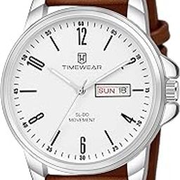 Analog New Track Day Date Functioning Leather Strap Watch for Men-2