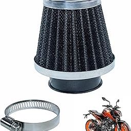 Asryd Motorcycle Air Filter Pods, Motorcycle Air Filter 42mm Round Tapered Clamp-on Pod Intake Filter Cleaner For KTM 200 Duke (Pack of 1), BLACK-picture-11